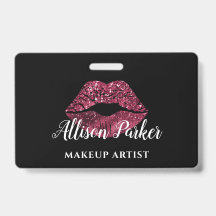 Moderner roter Glitter-Lippen-Makeup-Artist