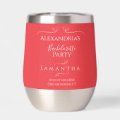 Moderner Roter Junggeselinnen-Abschied Gefallen (Rückseite)