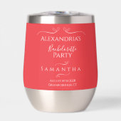 Moderner Roter Junggeselinnen-Abschied Gefallen (Vorderseite)