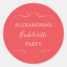 Moderner roter Junggeselinnen-Abschied