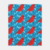 Moderner Roter Kardinal und Reben Fleecedecke (Vorderseite)