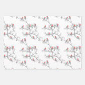 Moderner Roter Kardinal Weihnachten Geschenkpapier Set (Vorderseite 3)