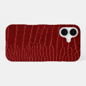 Moderner roter Krokodil iPhone 16 Hülle (Rückseite (Horizontal))