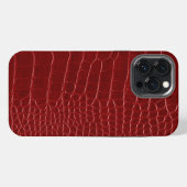 Moderner roter Krokodil iPhone Hülle (Rückseite (Horizontal))