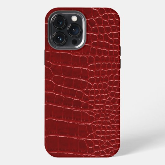 Moderner roter Krokodil iPhone Hülle (Rückseite)