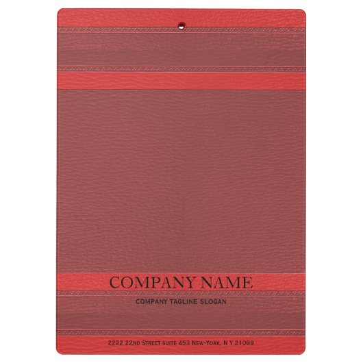 Moderner roter Leather-Look Klemmbrett (Rückseite)