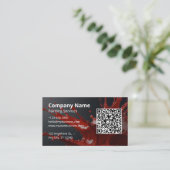 Moderner roter Maler QR-Code Visitenkarte (Stehend Vorderseite)