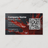 Moderner roter Maler QR-Code Visitenkarte (Vorderseite)