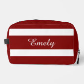 Moderner Roter Name Waschbeutel (Vorderseite)