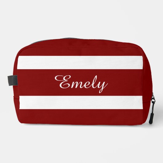 Moderner Roter Name Waschbeutel (Vorderseite)