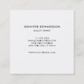 Moderner roter quadratische visitenkarte (Rückseite)