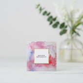 Moderner roter quadratische visitenkarte (Stehend Vorderseite)