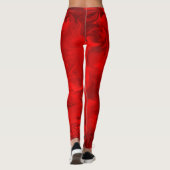 Moderner Roter Swirl Leggings (Rückseite)