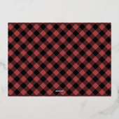 Moderner Roter Thanker Herbst verlässt Erntedank Folieneinladung (Rückseite)