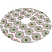 Moderner Roter und Grüner Schneeflocken aus dem Mi Polyester Weihnachtsbaumdecke (Schrägansicht)