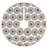 Moderner Roter und Grüner Schneeflocken aus dem Mi Polyester Weihnachtsbaumdecke (Vorderseite)