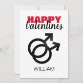 Moderner Roter Valentinstag Feiertagskarte (Vorderseite)