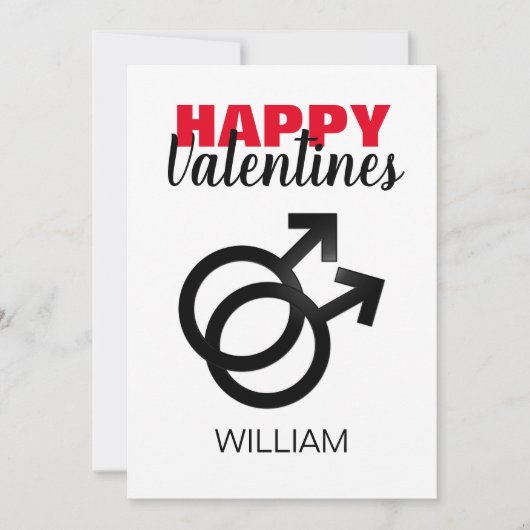 Moderner Roter Valentinstag Feiertagskarte (Vorderseite)