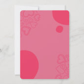 Moderner Rotgalentinstag Einladung (Rückseite)