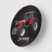 Moderner Rottraktor Runde Wanduhr (Winkel)