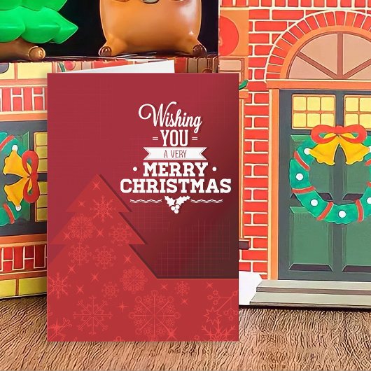 Moderner Rotwein Feiertagskarte