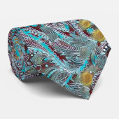 Moderner Rotwein u. blaue Paisley-Hals-Krawatte Krawatte (Gerollt)