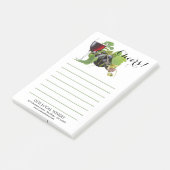 Moderner Rotwein Weinkeller und Weintrauben Post-it Klebezettel (angewinkelt)