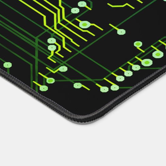 Moderner Routing-Prozess Elektronisches Graues Grü Schreibtischunterlage (Ecke)
