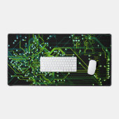 Moderner Routing-Prozess Elektronisches Graues Grü Schreibtischunterlage (Tastatur & Maus)