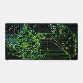 Moderner Routing-Prozess Elektronisches Graues Grü Schreibtischunterlage (Vorderseite)