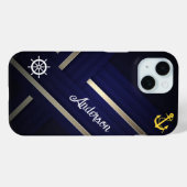 Moderner Royal Caribbean Cruise Blue White Text Case-Mate iPhone Hülle (Rückseite (Horizontal))