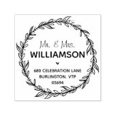 Moderner Rücksendeadresse-Folienkranz Permastempel (Design)