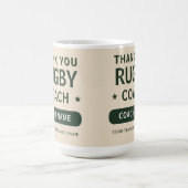 Moderner Rugby-Teamspieler-Trainer Kaffeetasse (Mittel)