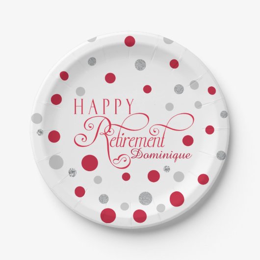 Moderner Ruhestands-Party-Teller 7 Pappteller (Vorderseite)