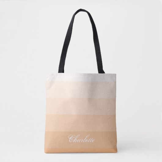 Moderner, ruhiger, glänzender Pfirsichstreifen Ind Tasche (Vorderseite)