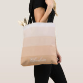Moderner, ruhiger, glänzender Pfirsichstreifen Ind Tasche (Von Nahem)