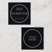 Moderner runder gerahmter Text Quadratische Visitenkarte (Vorne/Hinten)