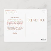 Moderner Rust Foto Abschluss Vielen Dank Postkarte (Rückseite)