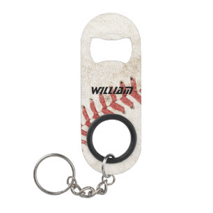Moderner rustikaler Baseball-Hintergrund Mini Flaschenöffner