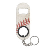 Moderner rustikaler Baseball-Hintergrund Mini Flaschenöffner (Rückseite)