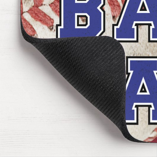 Moderner rustikaler Baseballspieler Mousepad (Ecke)