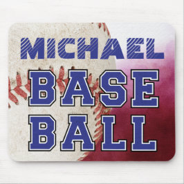 Moderner rustikaler Baseballspieler Mousepad