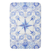 Moderner rustikaler Bauernhaus-Seestrand-blaues Badematte (Vorderseite Vertikal)