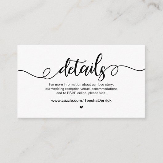 Moderner rustikaler Bauernhof, Schwarzer Schriftar Begleitkarte (Vorderseite)