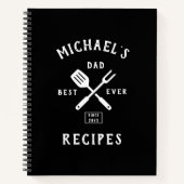 Moderner Rustikaler BEST VATER JE Cool Retro Rezep Notizblock (Vorderseite)