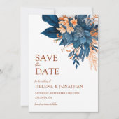 Moderner Rustikaler Blumengarten Elegante Hochzeit Save The Date (Vorderseite)