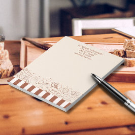 Moderner Rustikaler Braun-Bäckereiladen Notizblock