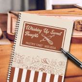 Moderner Rustikaler Braun Backgebäck Koch Notizblock