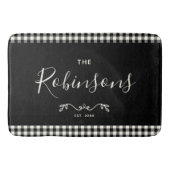 Moderner Rustikaler Buffalo Karo Karierte Familien Badematte (Vorderseite)