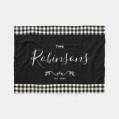 Moderner Rustikaler Buffalo Karo Karierte Familien Fleecedecke (Vorderseite (Horizontal))